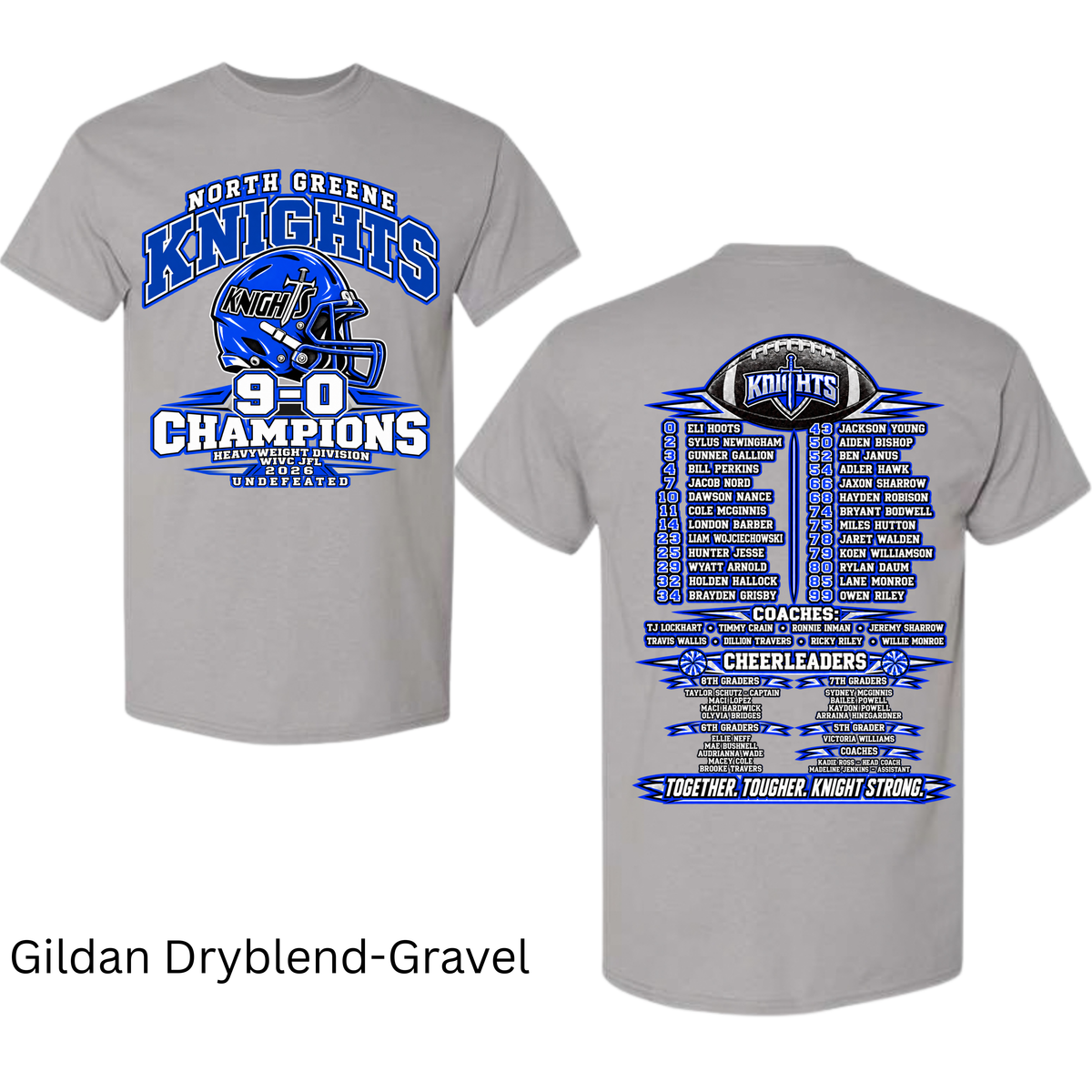 North Greene Knights JFL HeavyWeight Champions- Gravel