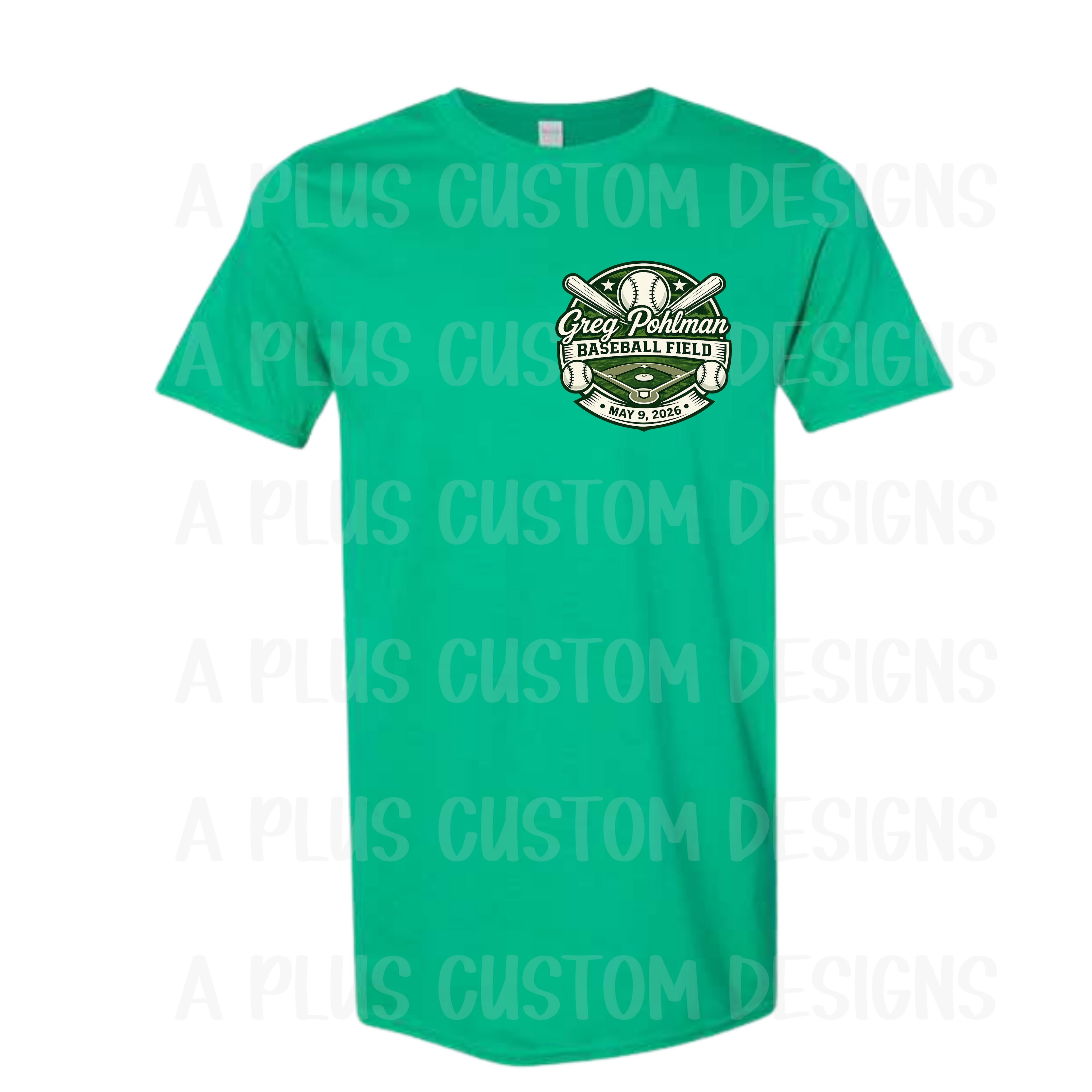 Greg Pohlman Baseball Field-Black & Kelly Green