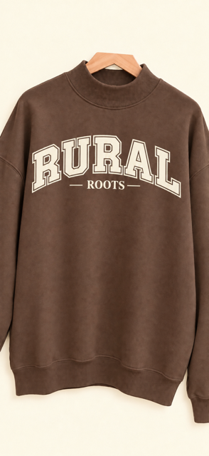 Rural Roots Mock Neck Sweatshirt