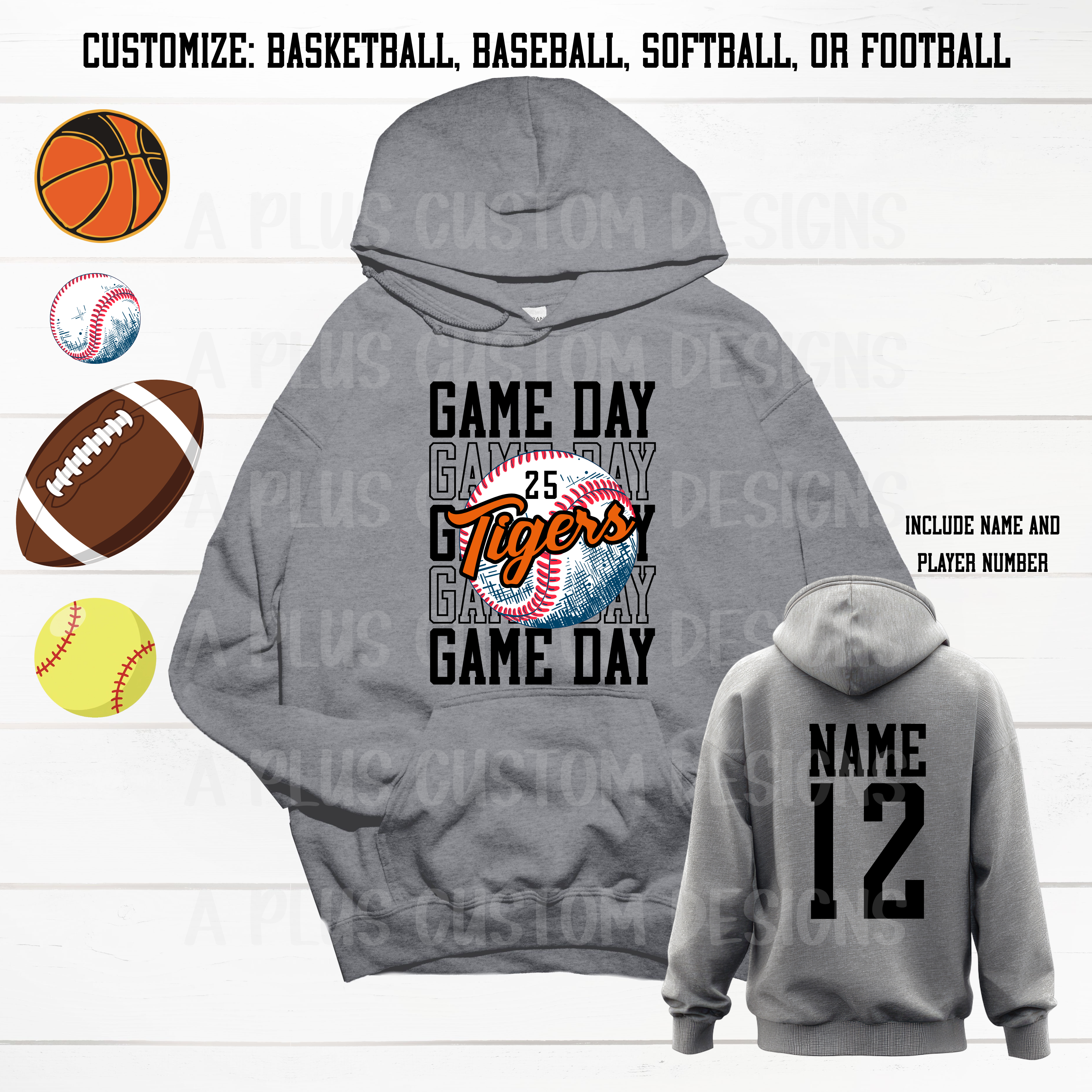 Custom Tigers Game Day