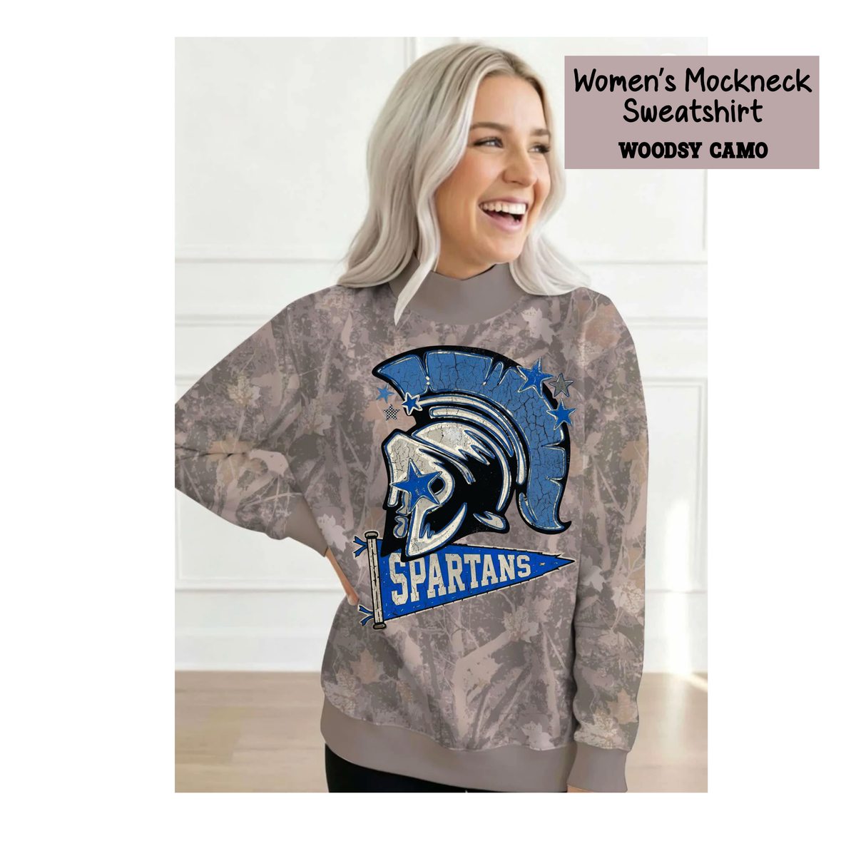 Women's Spartan Mockneck-Camo